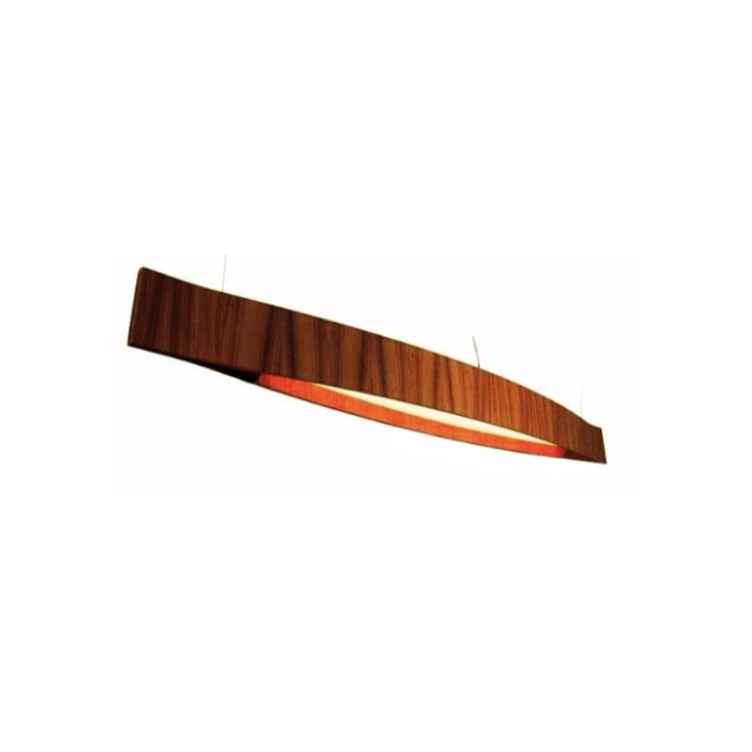 Pendente Fox Lustres Led Madeira Clen 44 watts 3000K 1200x210x150mm 700