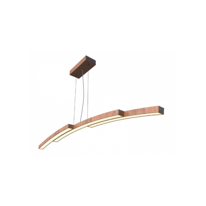 Pendente Fox Lustres Led Madeira 34 watts 3000K 80x1200x120mm 910
