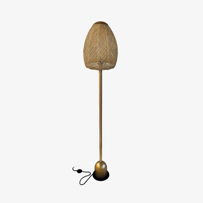 Coluna Golden Art String Cúpula de Barbante Resinado 1L E27 1700mm C1907