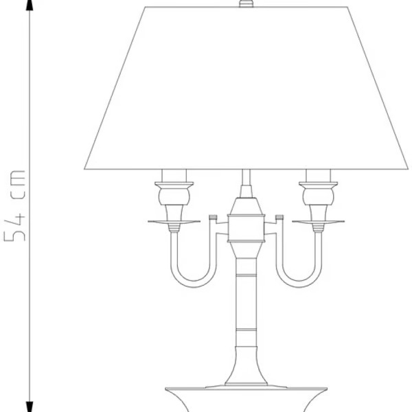 Abajur Golden Art Inglês 2 Braços Curvos 2L E27 580mm M005LT
