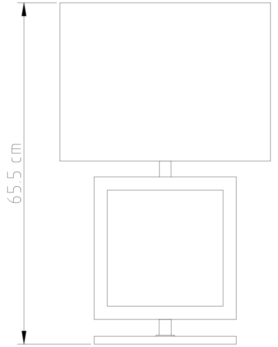 Abajur Golden Art Quadrado Latão e Madeira 660mm 1L E27 M632LTMA