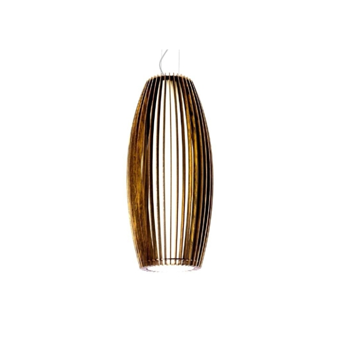 Pendente Fox Lustres Madeira Barril 1L E27 Ø300x700mm L80