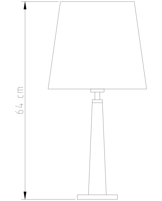 Abajur Golden Art Pirâmide Latão e Madeira 650mm 1L E27 M662LT