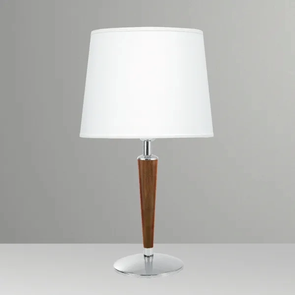 Abajur Golden Art Cone Latão e Detalhe em Madeira 200mm 1L E27 560mm M027-20LT