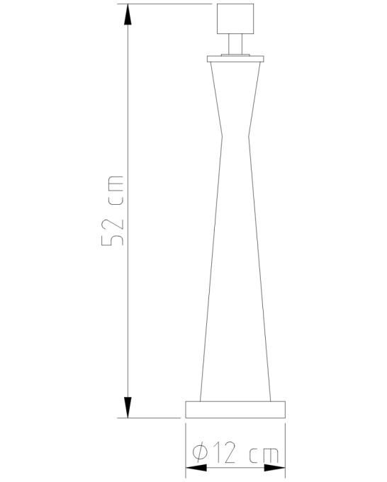 Abajur Golden Art Halley 52 Alumínio Escovado 750mm 1L E27 M674AL