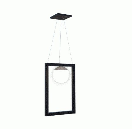 Pendente Fox Lustres Orb Madeira 1L G9 400x320x150mm 945