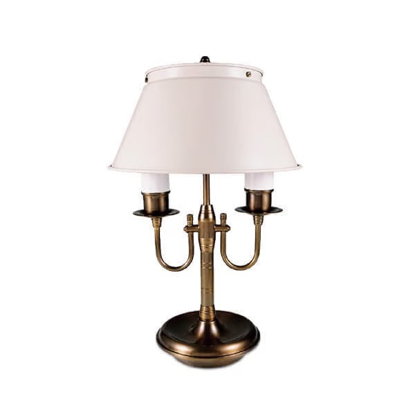 Abajur Golden Art Mininglês 2 Braços Curvos 2L E27 410mm M006LT