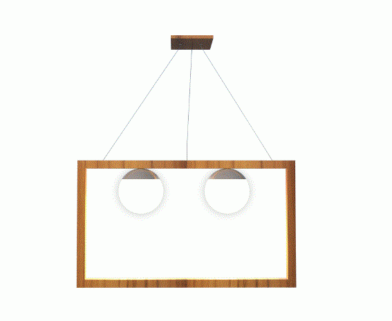Pendente Fox Lustres Orb Madeira 2L G9 400x650x150mm 946