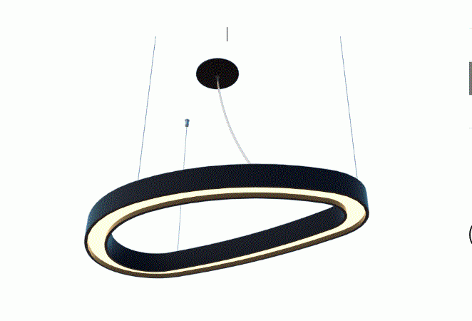 Pendente Fox Lustres Led Madeira Semi Cilíndrico 34 watts 3000K 800x450x60mm 840