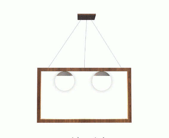 Pendente Fox Lustres Orb Madeira 2L G9 400x650x150mm 946