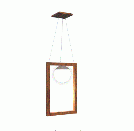 Pendente Fox Lustres Orb Madeira 1L G9 400x320x150mm 945