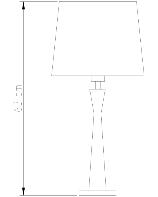 Abajur Golden Art Halley 43 Alumínio Escovado 650mm 1L E27 M673AL