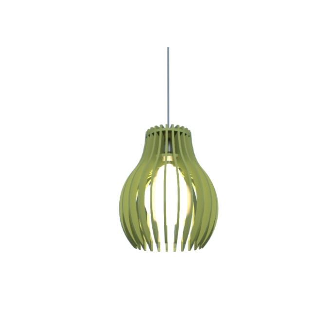 Pendente Fox Lustres Madeira Ripada 1L E27 Ø180x220mm L98