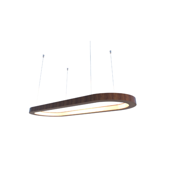 Pendente Fox Lustres Led Madeira 32 watts 3000K 700x280x40mm 886