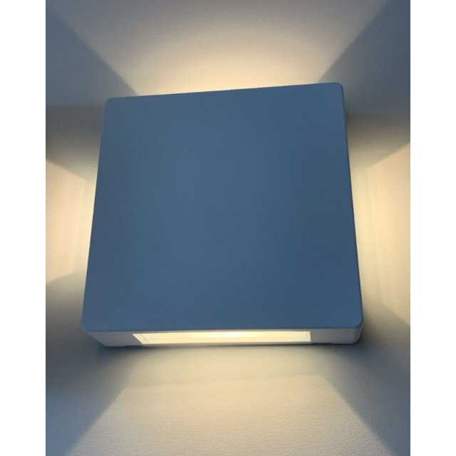 Arandela Pix Slim Quadrado Branco Facho Quadruplo Ajustável 6 watts 3000K 120x120x30mm 36506546