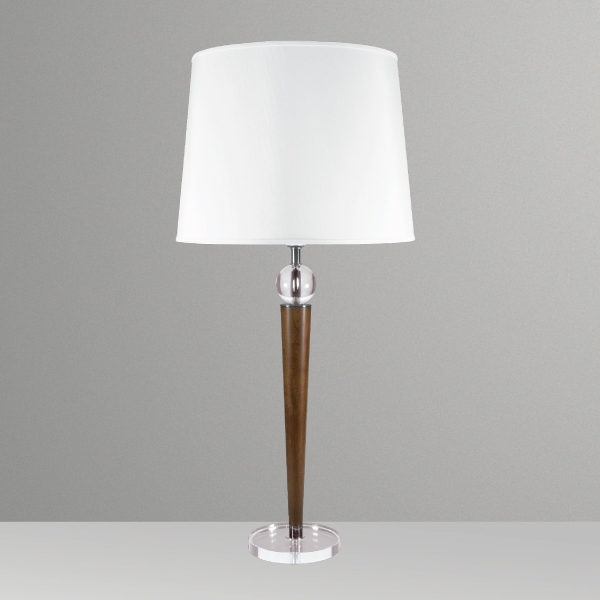 Abajur Golden Art Gaya 58 Latão e Detalhes em Madeira 850mm 1L E27 M722MD
