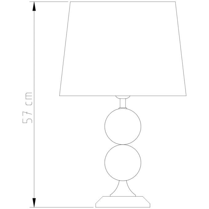 Abajur Golden Art 2 Bolas Metal Ø10mm Base Quadrada 670mm 1L E27 M701PI