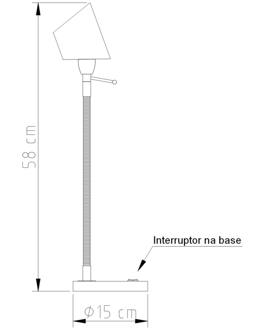 Luminária de Mesa Golden Art Millus Haste Flexível 350mm 1L G9 M699PI