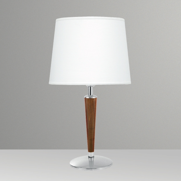 Abajur Golden Art Cone Latão e Detalhe em Madeira 250mm 1L E27 560mm M027-25LT
