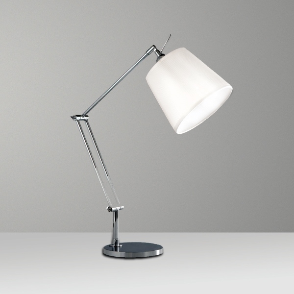 Luminária de Mesa Golden Art Rebecca Articulada Cúpula Tecido 600mm 1L E27 M730-595PI