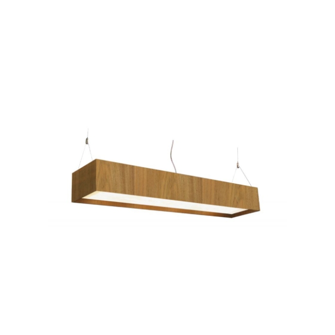 Pendente Fox Lustres Madeira Clean 2L Tubular T8 1000x130x100mm L100