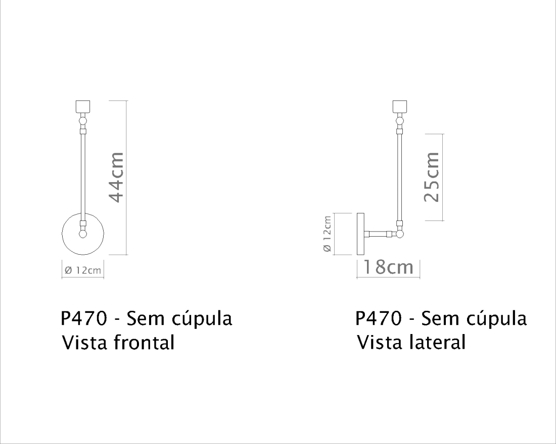 Arandela Golden Art Angle 1 Braço Articulado Cúpula Tecido 1L E27 500mm P470PI