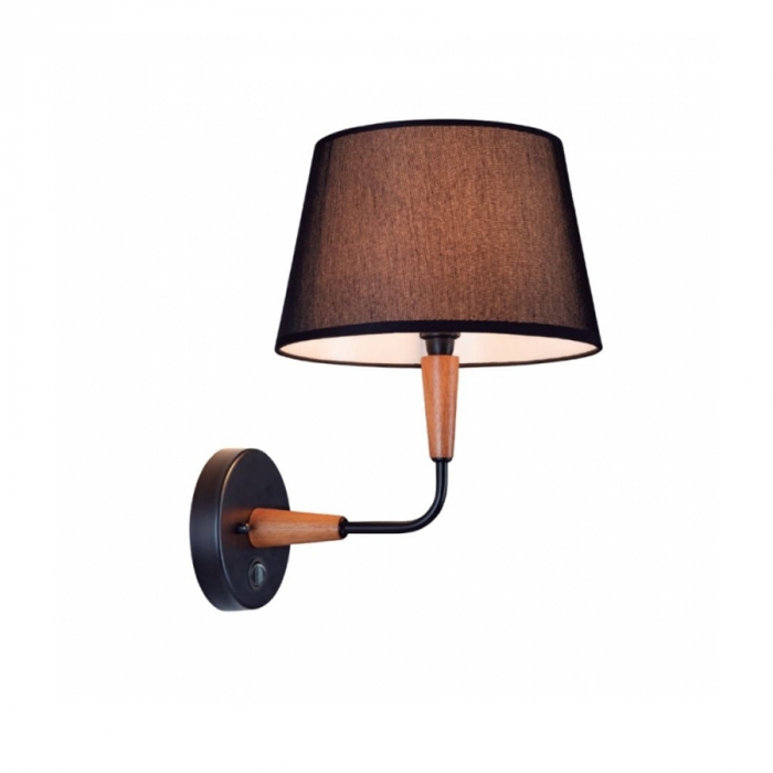 Arandela Madelustre Standard Madeira e Metal 1L E27 340x250x320mm 3027