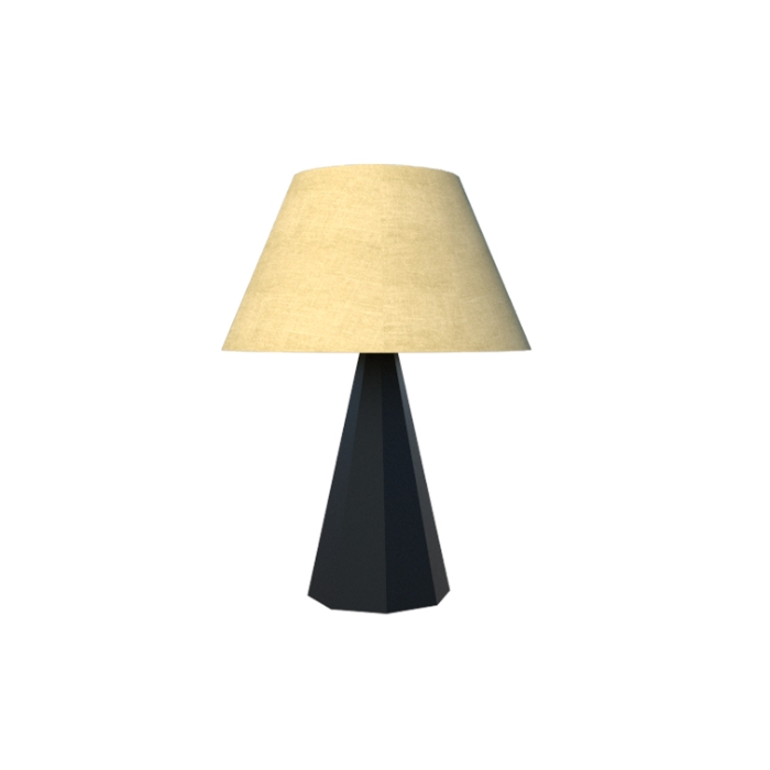 Abajur Fox Lustres Facetado Madeira 1L E27 Ø400x580mm 5315