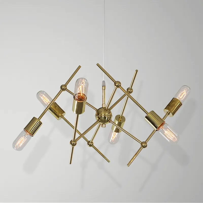 Lustre Golden Art Space 6 E27 Ø620x340mm T1560-6PI