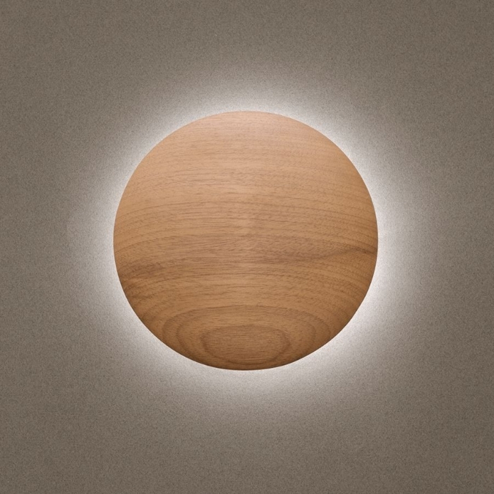 Arandela Madelustre Eclipse Madeira 9 watts 2700K Bivolt Ø190mm 2993