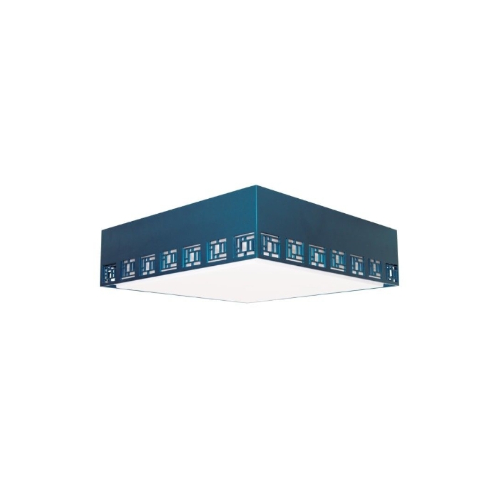 Plafon Fox Lustres Laser Madeira e Acrílico 4L E27 150x500x500mm P20