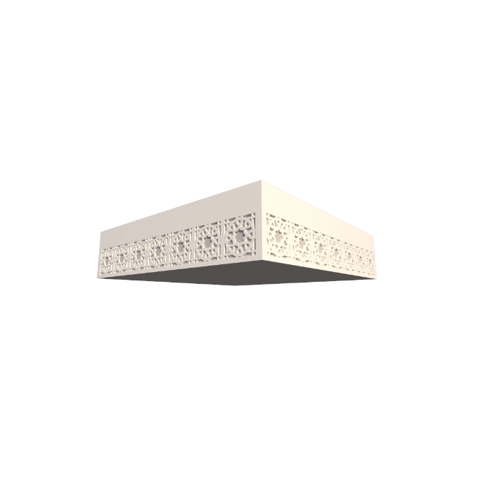 Plafon Fox Lustres Laser Madeira e Acrílico 6L E27 150x700x700mm P25