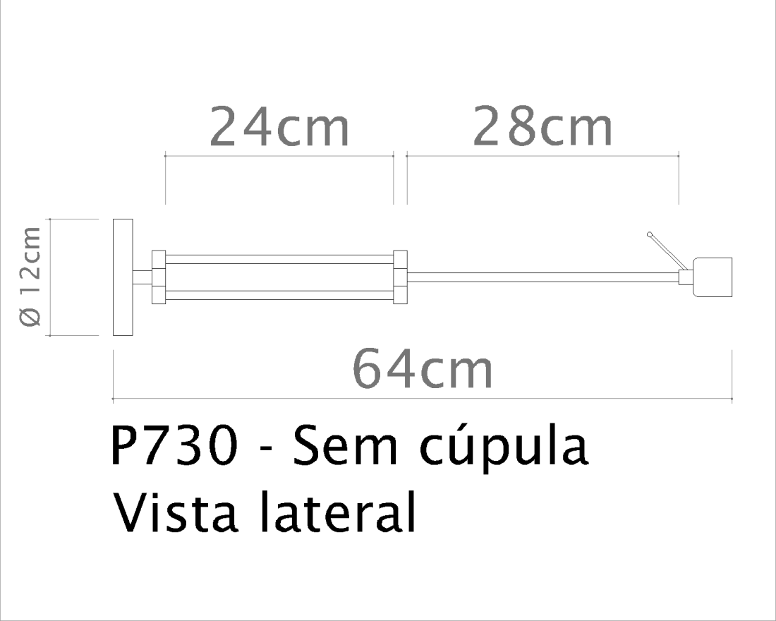 Arandela Golden Art Rebecca Articulada Cúpula Tecido 1L E27 740mm P730PI