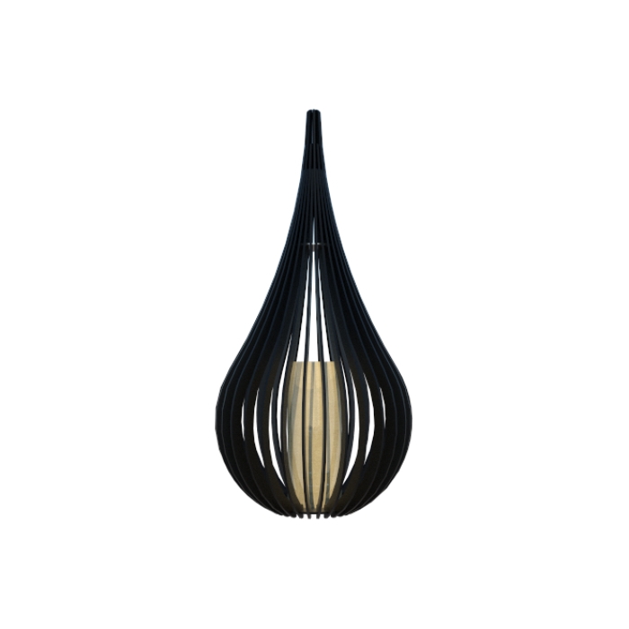 Abajur Fox Lustres Ripada Madeira 1L E27 Ø280x550mm 5302