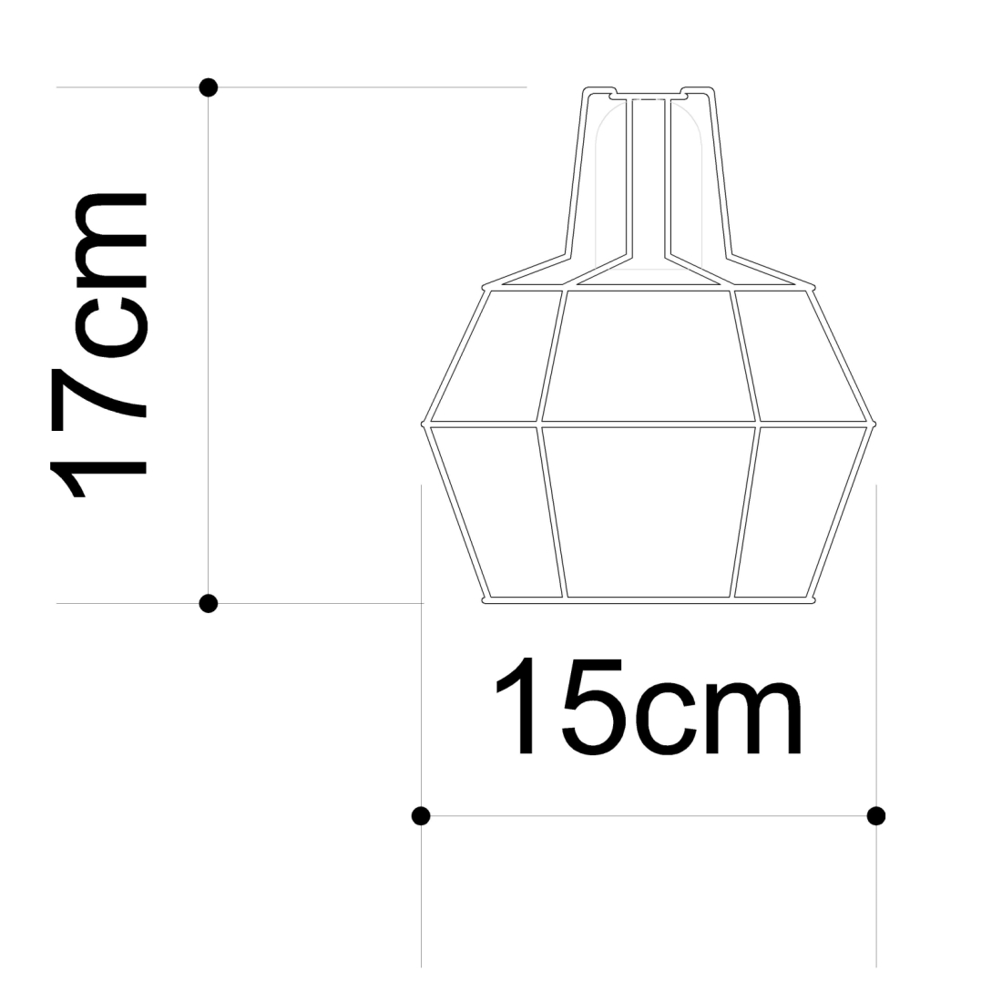 Pendente Golden Art Pucon Aramado 1L E27 170mm T203-1PI