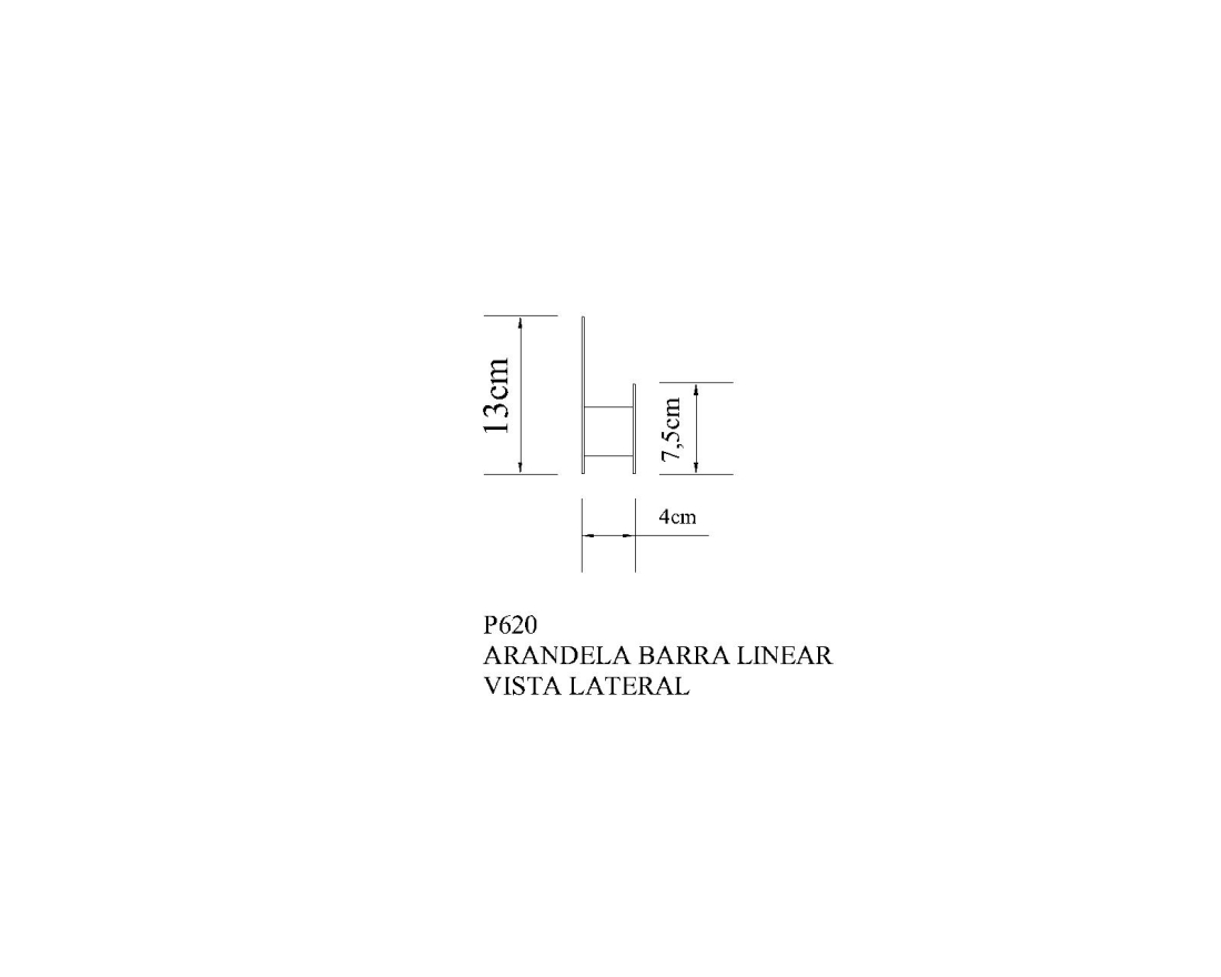 Arandela Golden Art Barra Linear TuboLed 1L T8 700mm P620-70PI