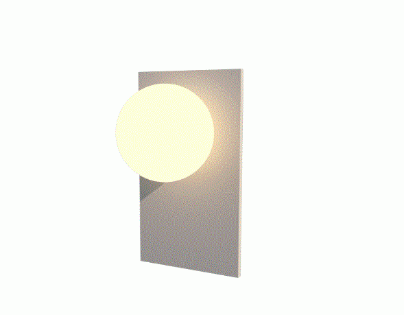 Arandela Fox Lustres Orb Madeira e Vidro 1L G9 320x170x150mm AR85