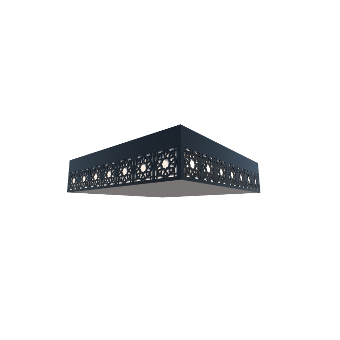 Plafon Fox Lustres Laser Madeira e Acrílico 6L E27 150x700x700mm P25