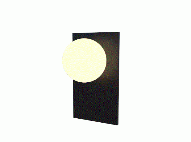 Arandela Fox Lustres Orb Madeira e Vidro 1L G9 320x170x150mm AR85