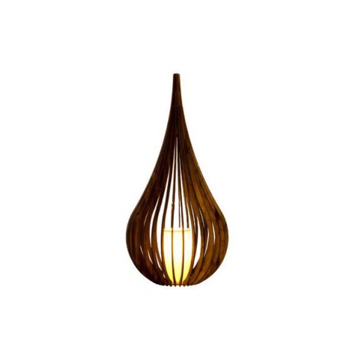 Abajur Fox Lustres Ripada Madeira 1L E27 Ø280x550mm 5302