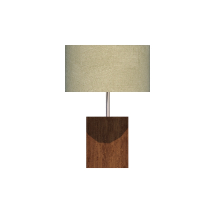 Abajur Fox Lustres Clean Madeira 1L E27 Ø400x520mm 5311