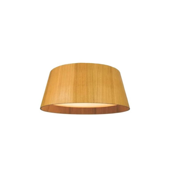 Plafon Fox Lustres Cônico Madeira e Acrílico 4L E27 Ø530x230mm P58