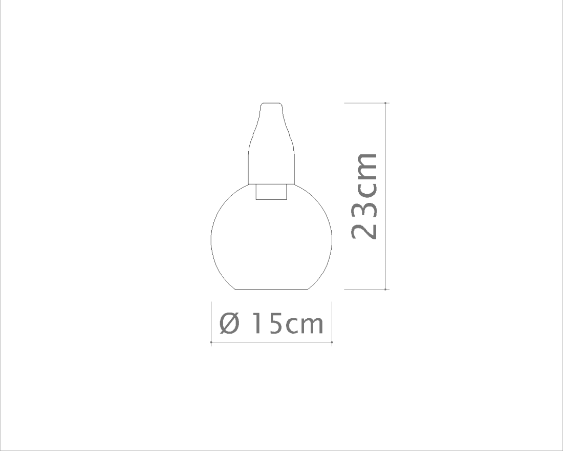 Pendente Golden Art Bolha Madeira e Vidro 1L E27 Ø150x230mm T2466MD
