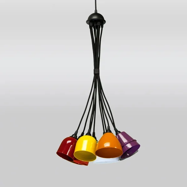 Pendente Golden Art Mix Cacho Colorido 10L G9 T205-10PI