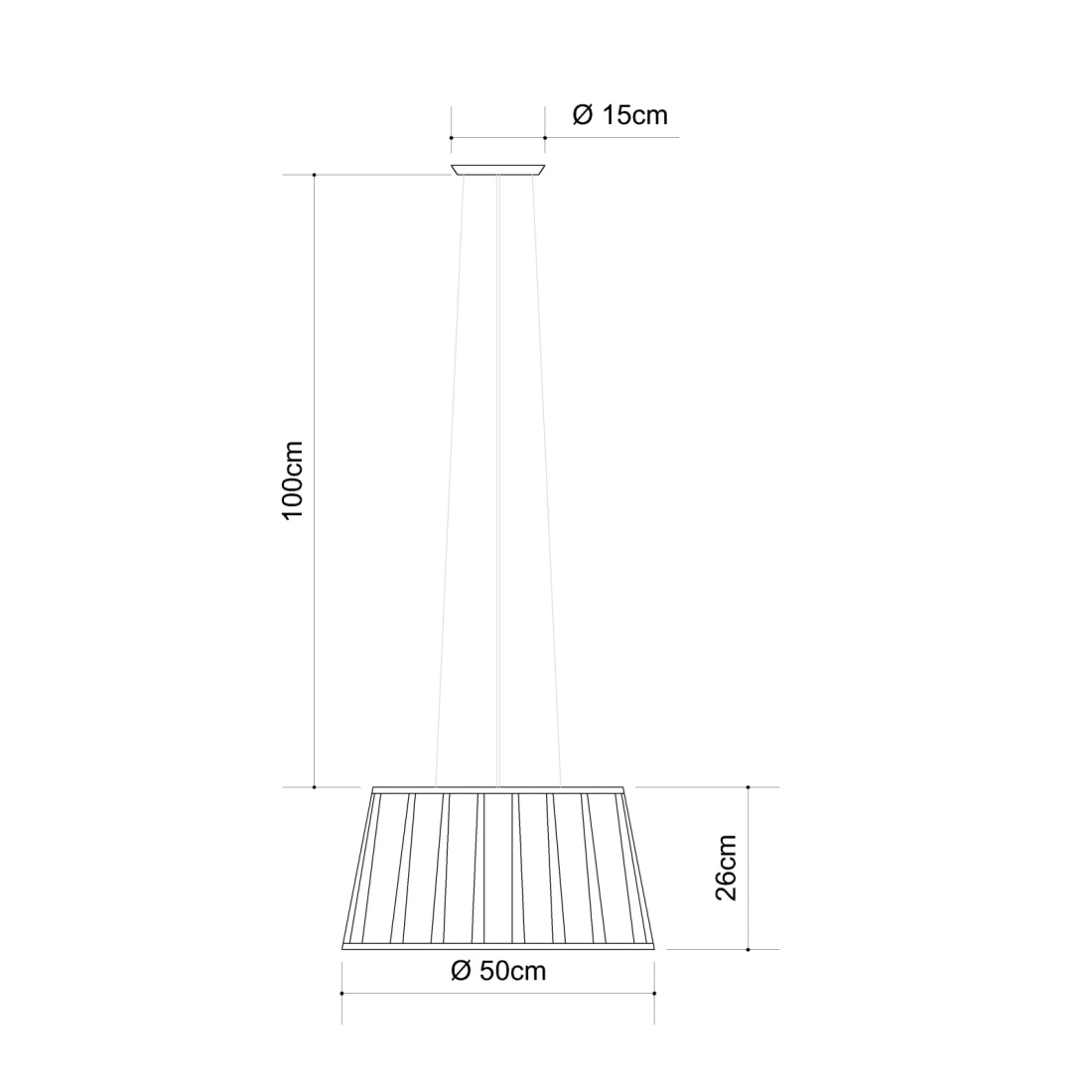 Pendente Golden Art Seda Pregueada 3L E27 Ø500x260mm T971PI