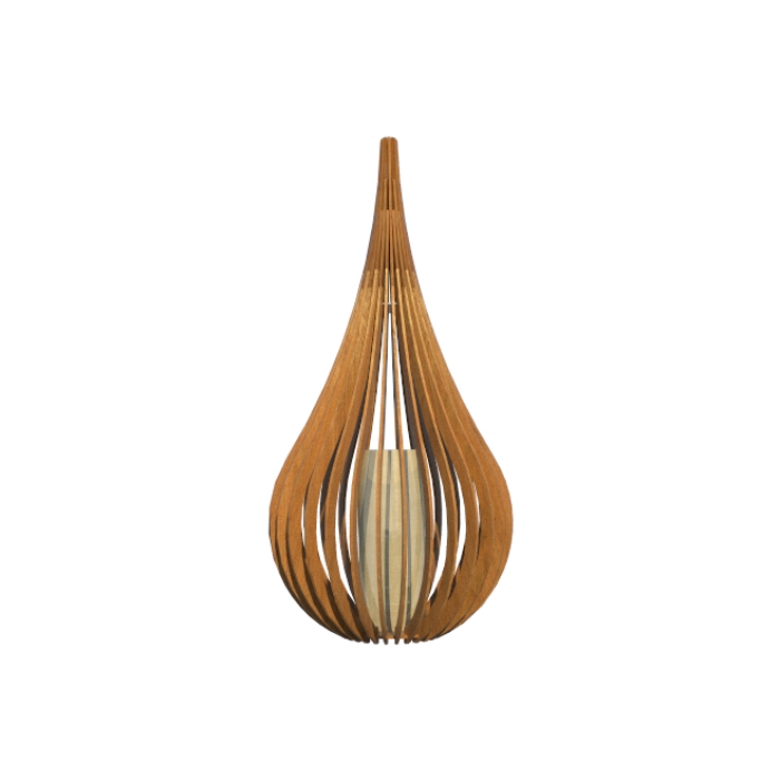 Abajur Fox Lustres Ripada Madeira 1L E27 Ø280x550mm 5302