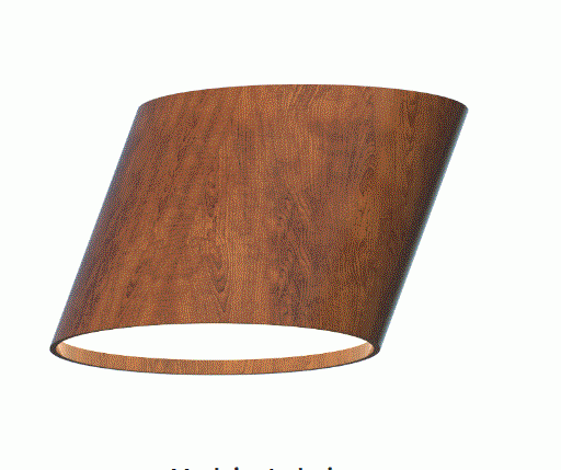 Plafon Fox Lustres Angular Madeira e Acrílico 3L E27 300x400x520mm P62