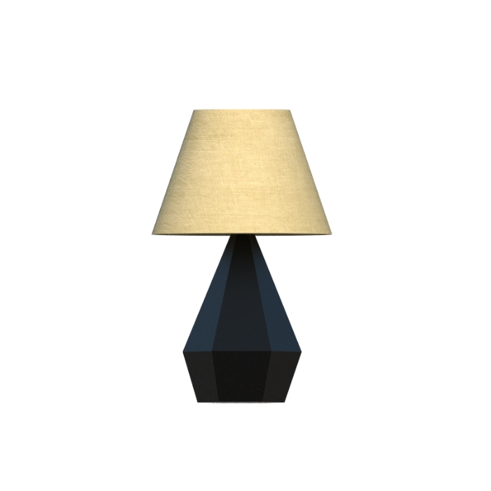 Abajur Fox Lustres Facetado Madeira 1L E27 Ø400x600mm 5314