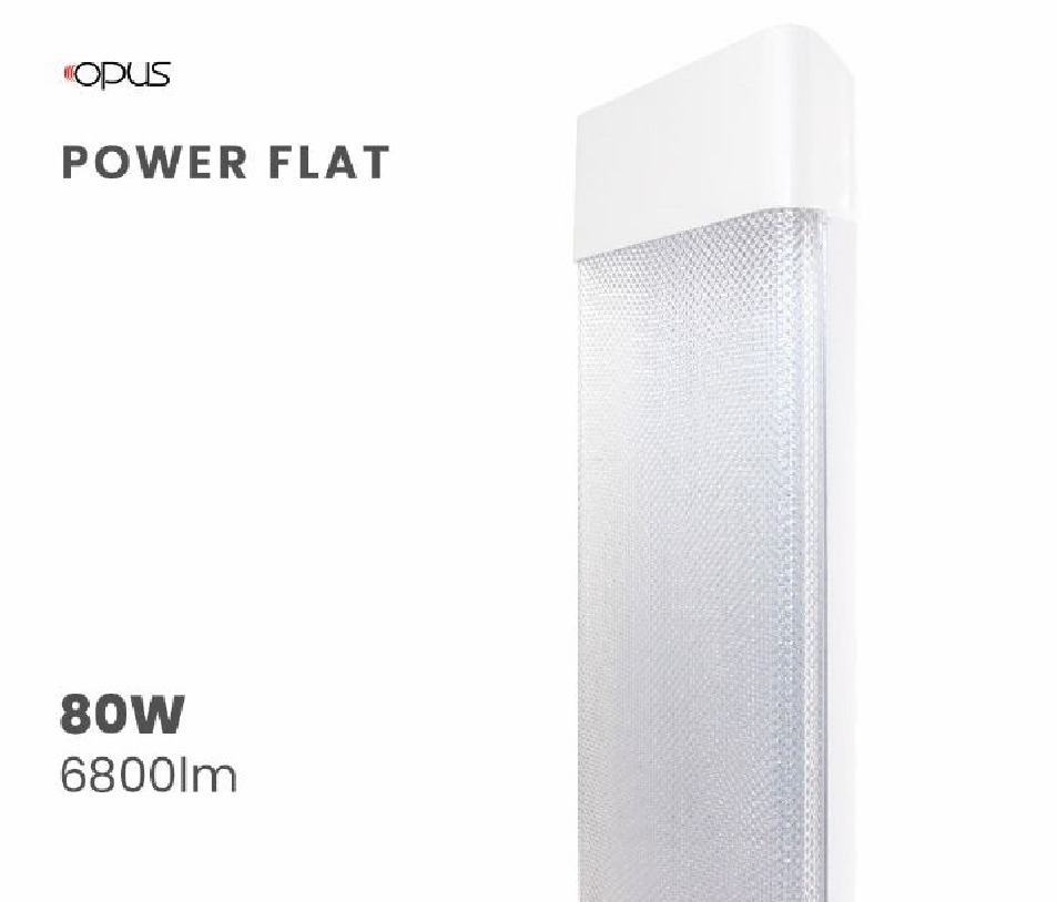 Luminária Opus LED Power Flat 80 watts IP20 6500K 6800 Lúmens 1200mm OPS 31118
