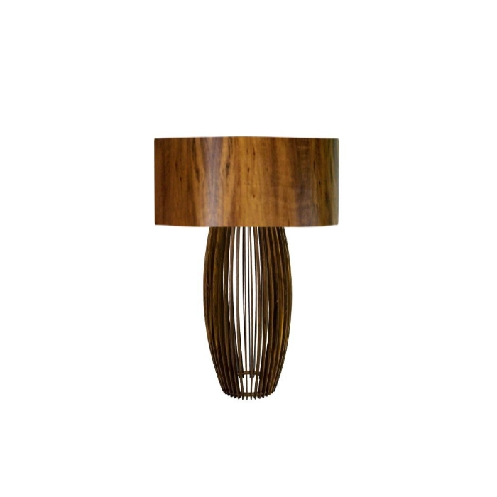 Abajur Fox Lustres Barril Madeira 1L E27 Ø650x970mm 5303M